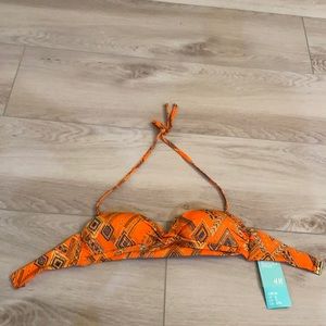 H&M boho print bandeau bikini top with removable straps
